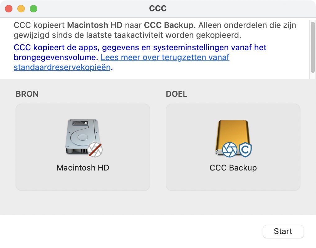 Eenvoudige modus biedt heel simpele instellingen