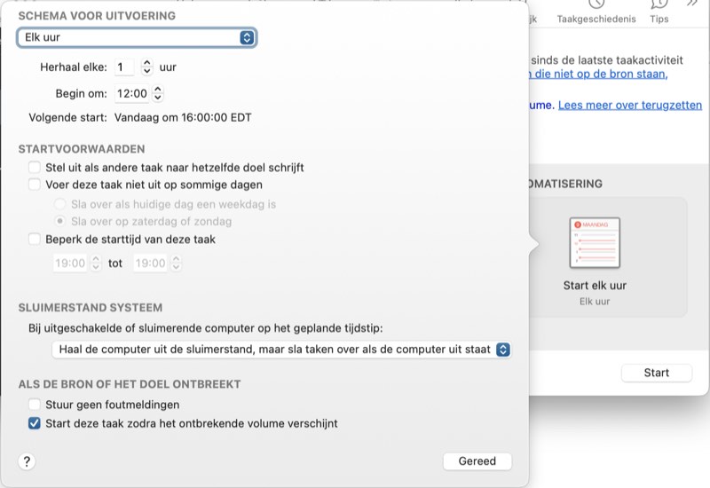 Maak een schema