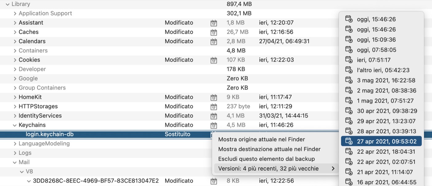 Visualizzare versioni più recenti o più vecchie di un file dal controllo delle operazioni