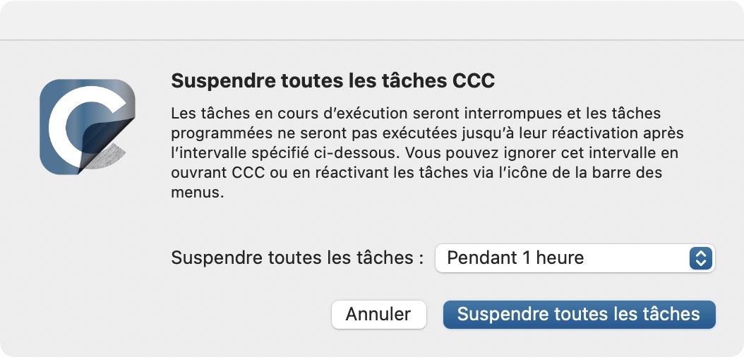 Désactiver les tâches