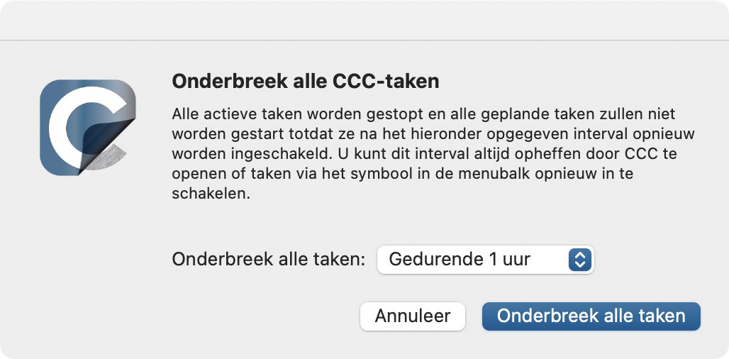 Alle taken uitschakelen