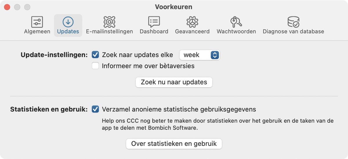 Selecteer Software-update