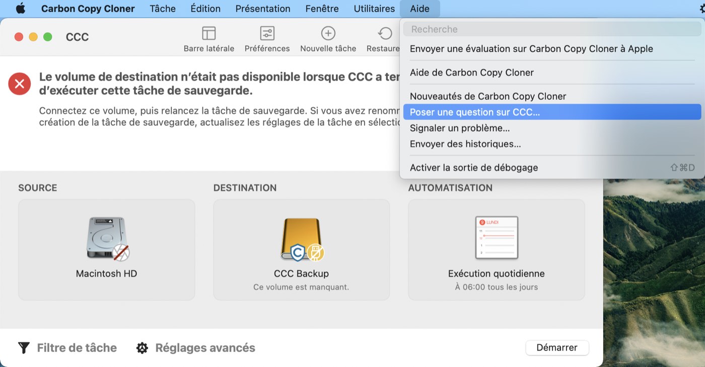 Ouvrez l'aide