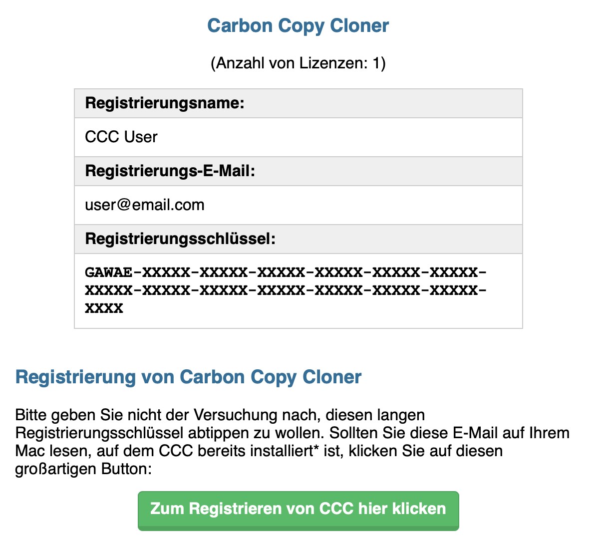 Ihre Registrierungs-E-Mail öffnen