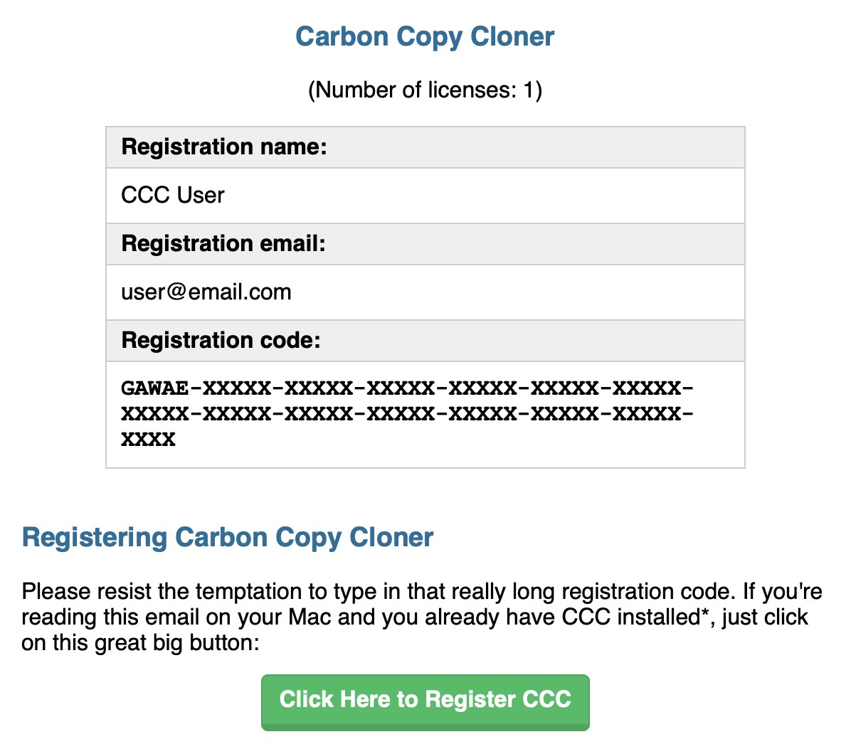 Open Your Registration Email