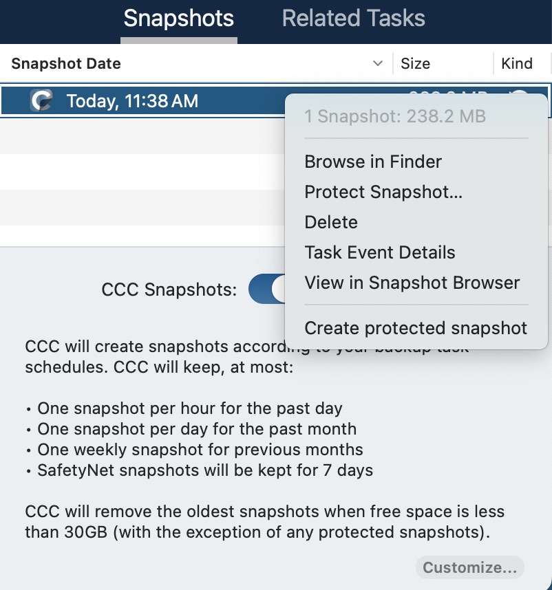 Create Protected Snapshot