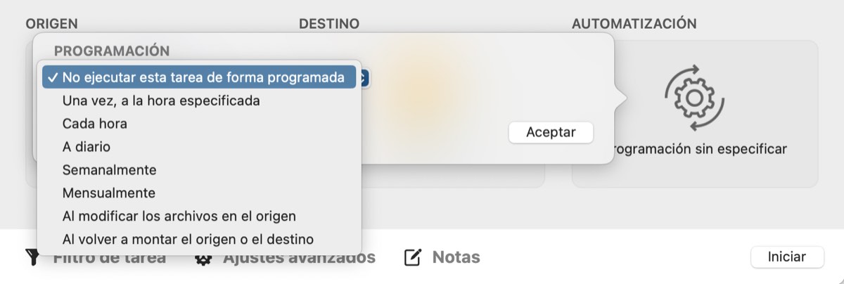Seleccione la periodicidad
