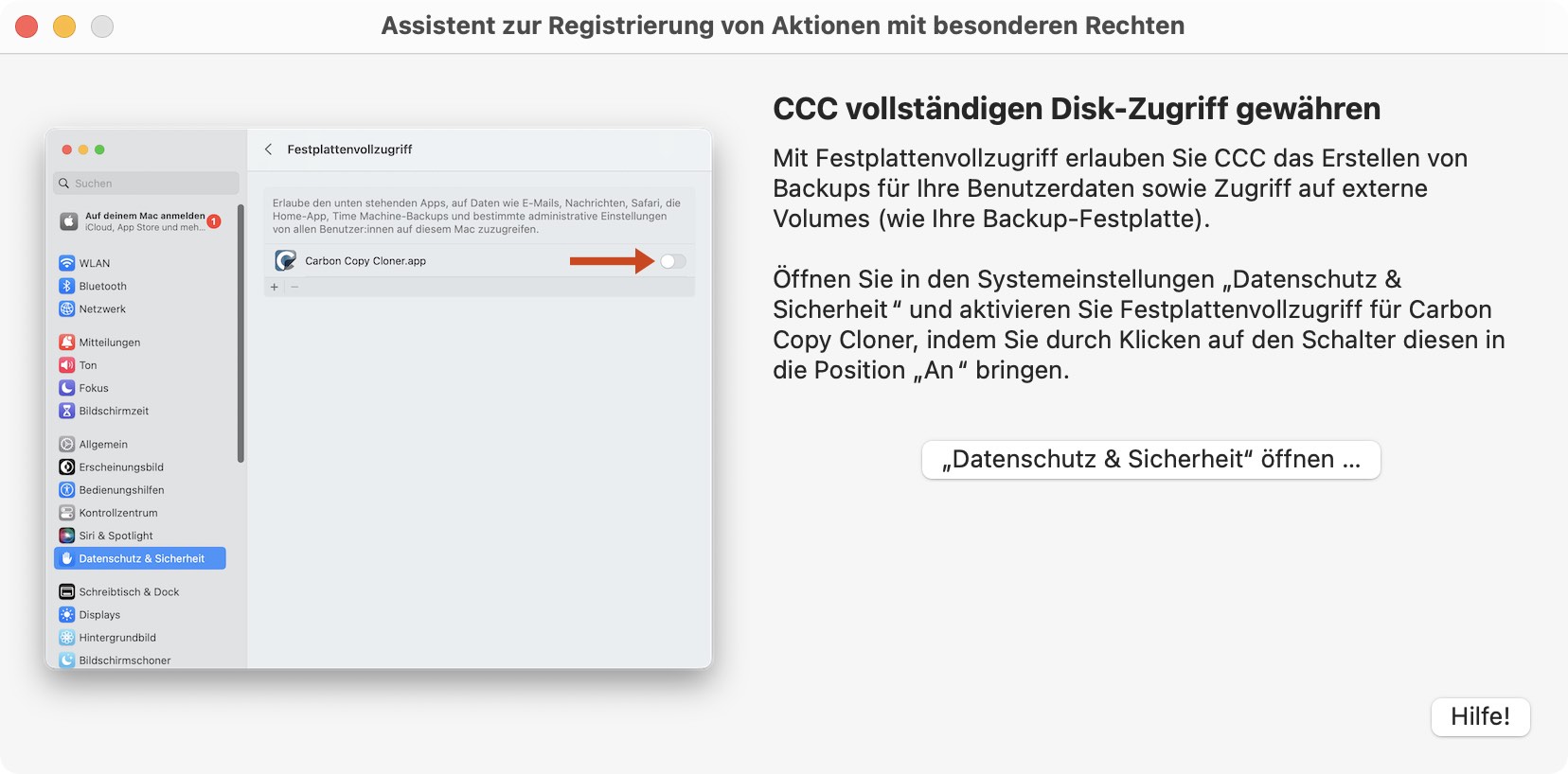 CCC-Installationsassistent