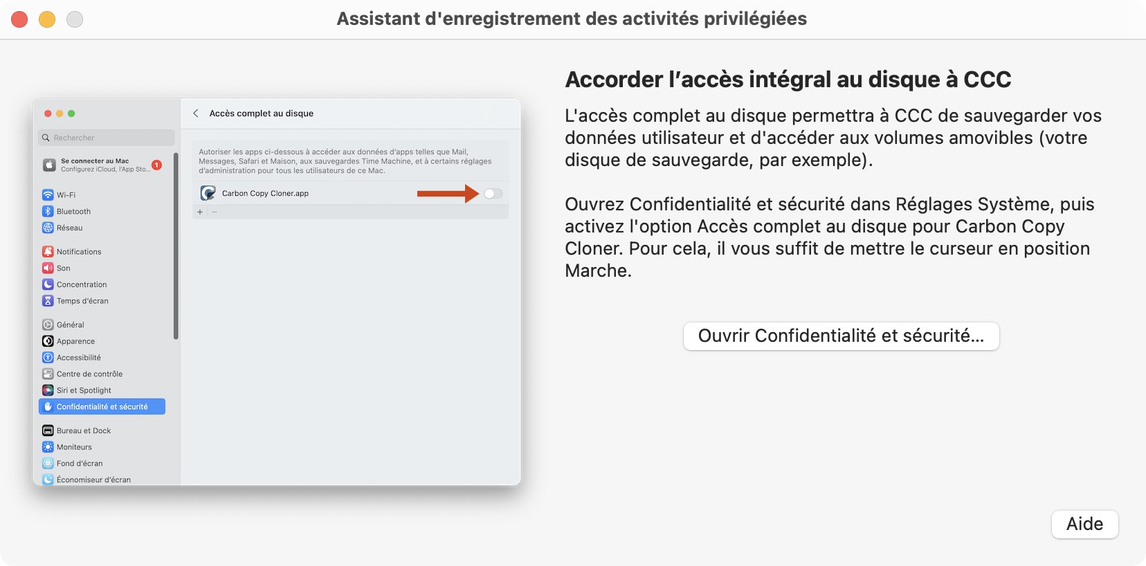 Assistant d'installation CCC