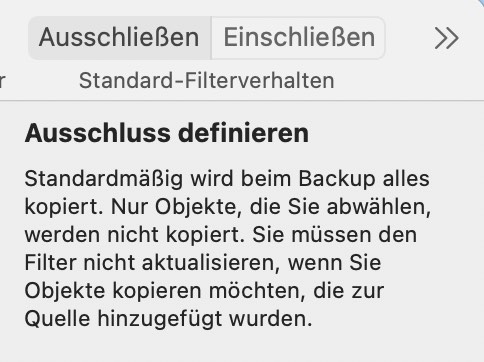 Der Filtermodus in der Symbolleiste