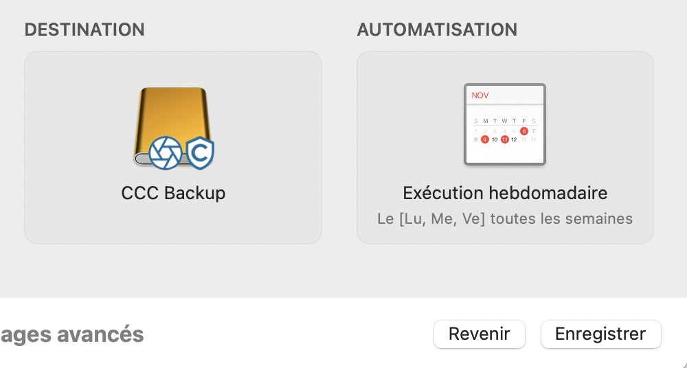 Enregistrer la planification