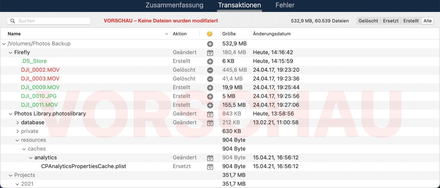 Klonvorschau:
