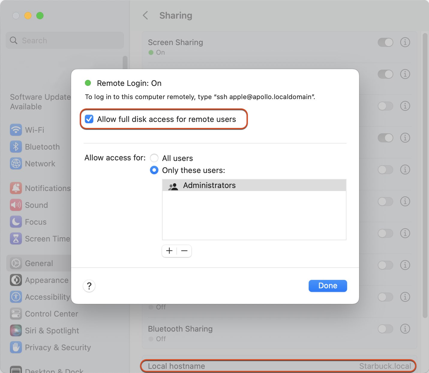 Enable Remote Login