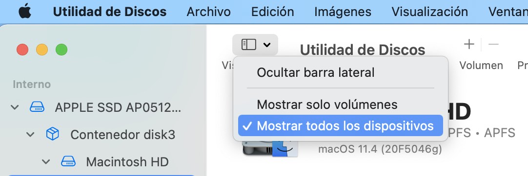 Seleccione el disco de copia de seguridad