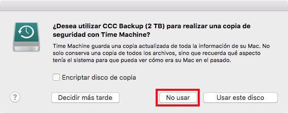 No use Time Machine