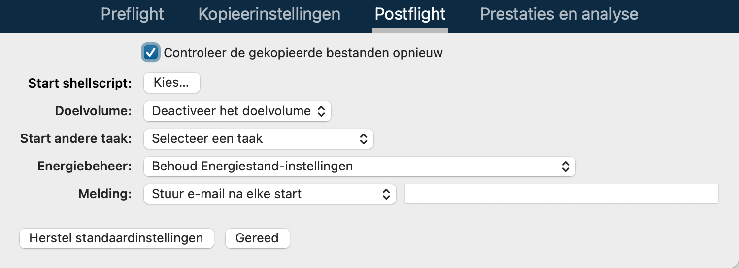 Geavanceerde instellingen
